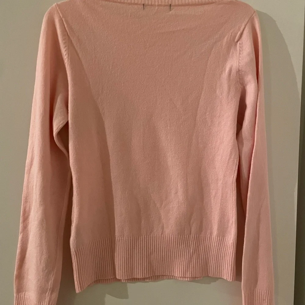 H&M Soft Pink Boat Neck Long Sleeve Sweater Lightweight